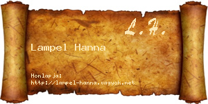 Lampel Hanna névjegykártya